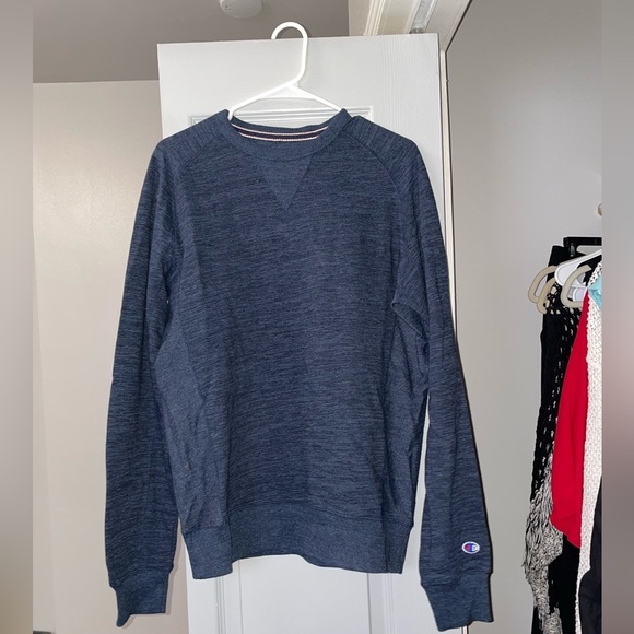 Men’s Blue Champion Crewneck Sweatshirt-Size L - Picture 2 of 4